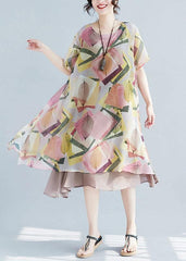 French o neck large hem clothes Neckline floral Dresses SDM200425