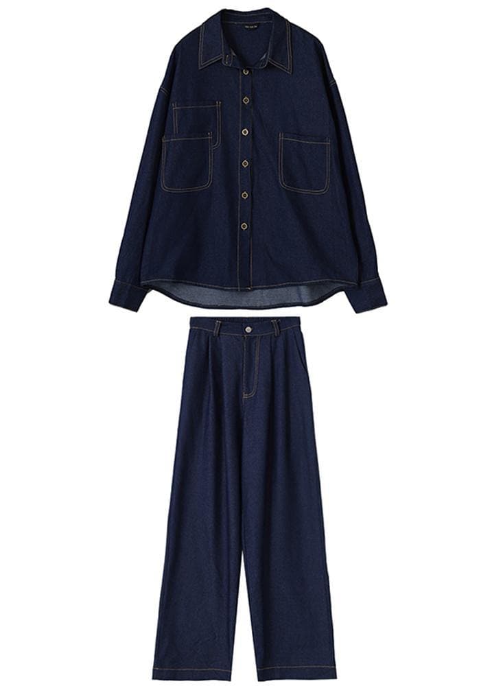 Girls' fashionable denim jacket high waistband jeans 2-piece set JPTS201210