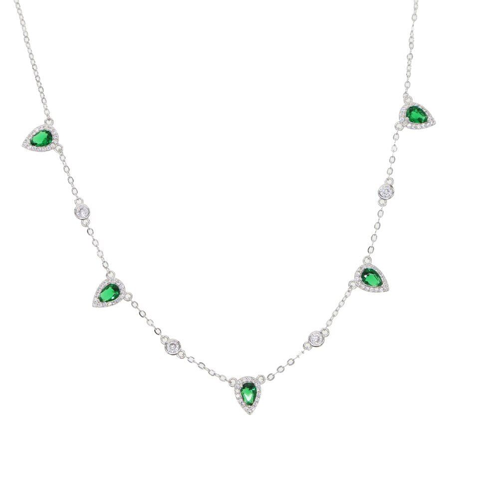 Gold Color Green Stone Bohemia Necklaces Charm Jewelry SS6666 Touchy Style