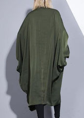 Handmade arm green cotton clothes batwing sleeve A Line summer Dress AT-SDL190411