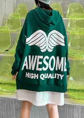 Handmade hooded patchwork quilting clothes Outfits green Dress AT-LTP200909