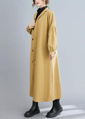 Handmade khaki Fashion casual coats women Sleeve lapel Button Down coats TCT201123