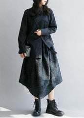 Handmade lapel hollow out clothes Fashion Ideas black top LTP201026