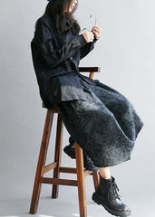 Handmade lapel hollow out clothes Fashion Ideas black top LTP201026