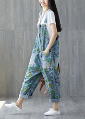 Italian cotton trousers Vintage Summer Fashion Bleached Cotton Overalls dylinoshop