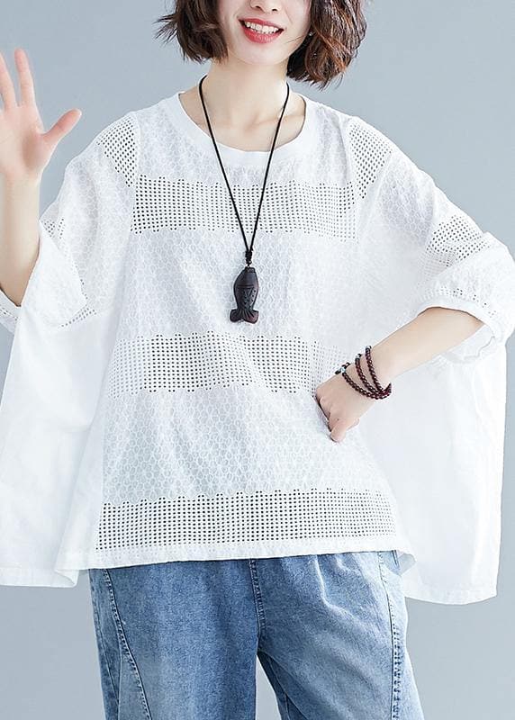 Italian o neck Batwing Sleeve clothes For Women Christmas Gifts white blouse STP200409