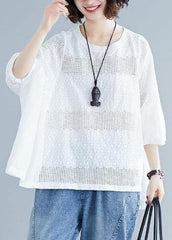 Italian o neck Batwing Sleeve clothes For Women Christmas Gifts white blouse STP200409