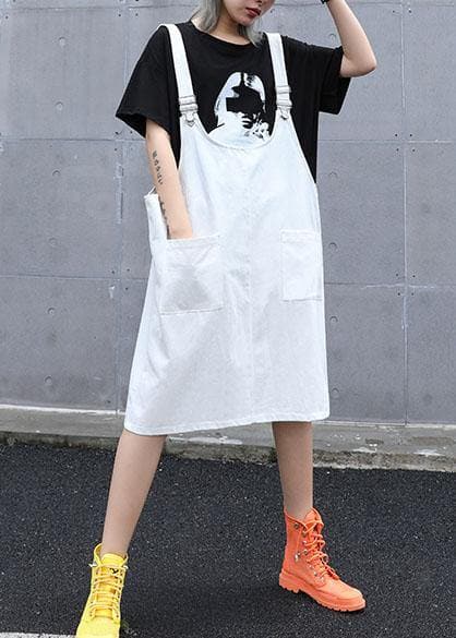Italian white cotton quilting clothes strap Traveling summer Dress AT-SDM190717