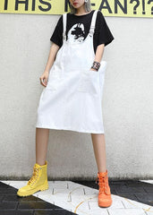 Italian white cotton quilting clothes strap Traveling summer Dress AT-SDM190717