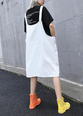 Italian white cotton quilting clothes strap Traveling summer Dress AT-SDM190717