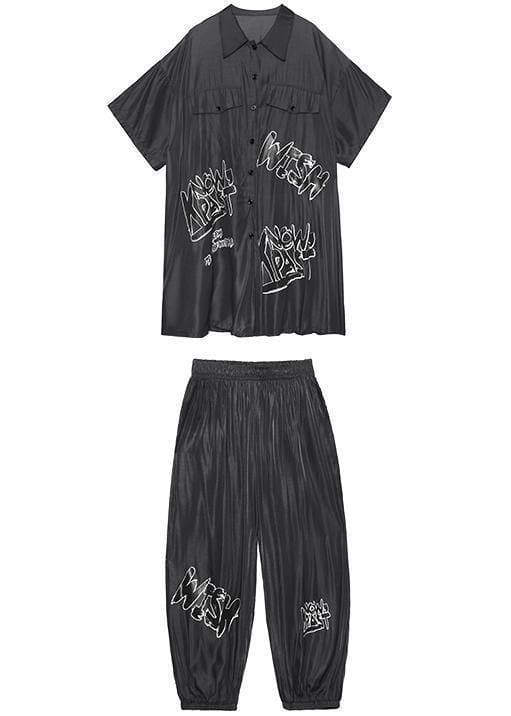 Lightweight and cool summer blue suit women fashion  short sleeve + pants two-pieces AT-SDL200723