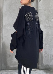 Loose o neck Hole fall clothes For Women Inspiration black shirts AT-LTP201022
