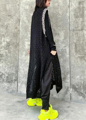 Modern o neck pockets clothes Work Outfits black Kaftan Dress AT-FDL200812