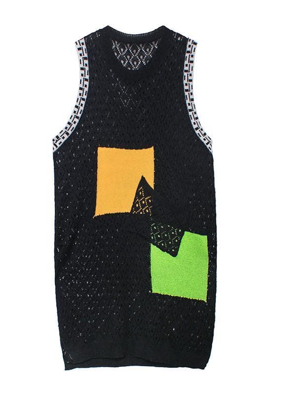 Modern o neck pockets clothes Work Outfits black Kaftan Dress AT-FDL200812