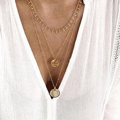Multilayer Necklaces Charm Jewelry Golden Color Fashion YBS0424 Touchy Style
