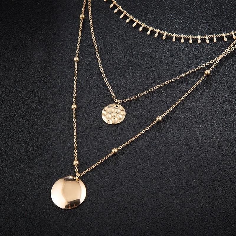 Multilayer Necklaces Charm Jewelry Golden Color Fashion YBS0424 Touchy Style