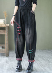 Natural Black Button denim harem Pants Spring NZ-LPTS220105