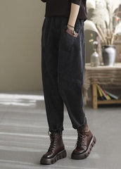 Natural Blue elastic waist Pockets denim Pants Spring GK-LPTS220208