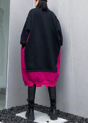 Natural patchwork cotton winter Tunic Fashion Ideas black Cartoon print Dresses AT-FDM191101