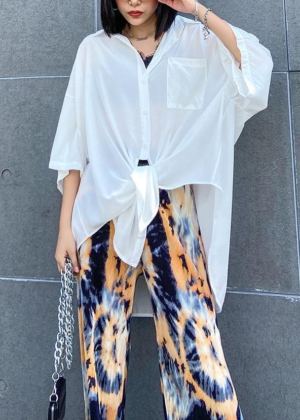 Natural white cotton clothes For Women wild short summer shirts AT-HTP200617