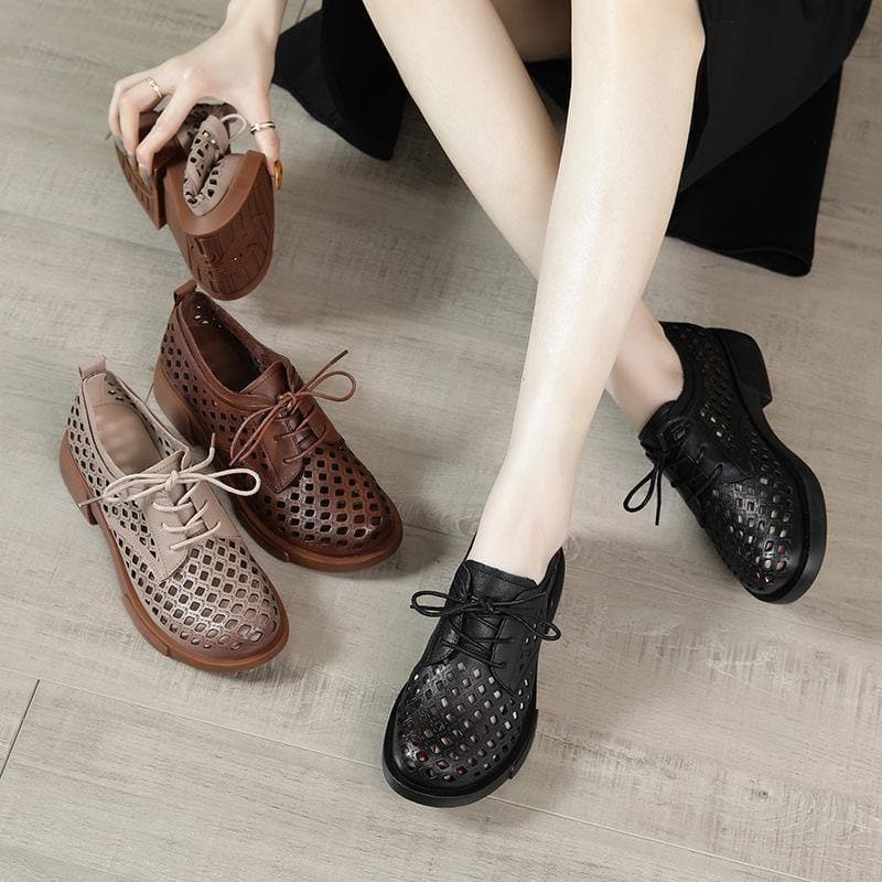 Nude Flat Shoes For Women Genuine Leather Boutique Cross Strap Flat Shoes XZ-PDX210728