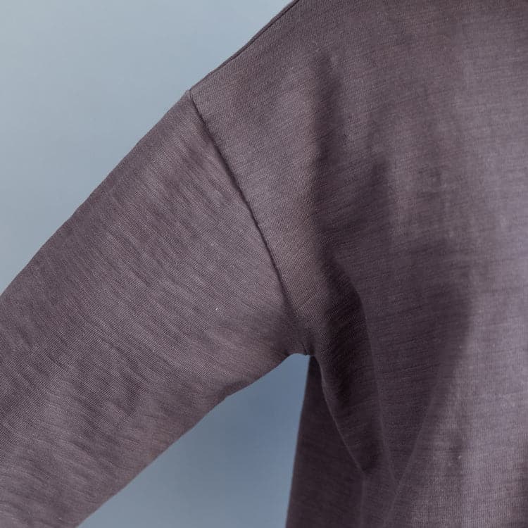Organic gray cotton tops women Fashion Christmas Gifts Dresses O neck Three Quarter sleeve blouse LTP181220