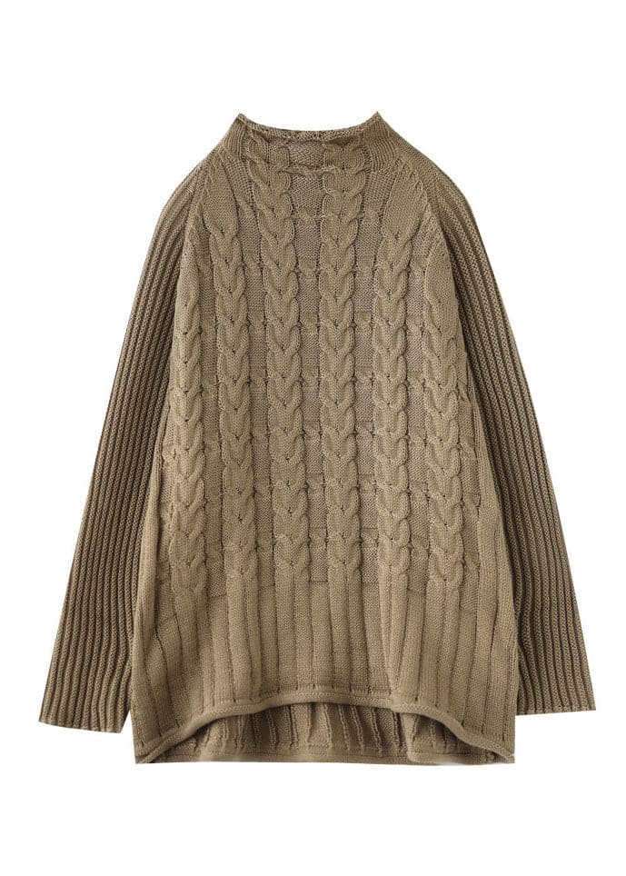 Plus Size Coffee Loose cozy Knit Sweater Winter GK-NTP220111