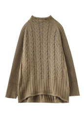 Plus Size Coffee Loose cozy Knit Sweater Winter GK-NTP220111