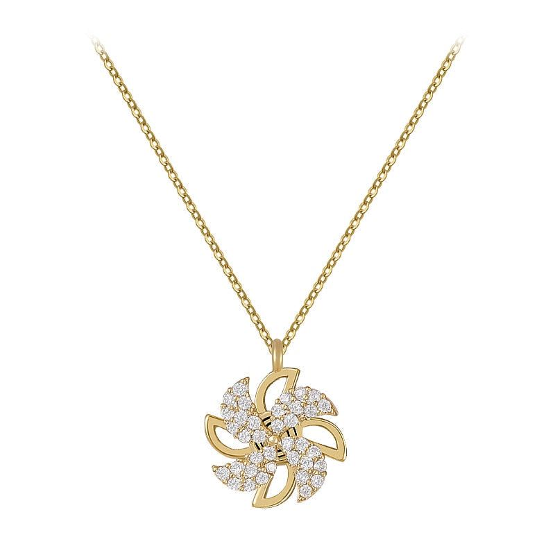 Rotatable Windmill Necklaces Charm Jewelry NCJT18 Touchy Style