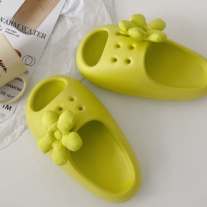 Adorable Flower Decor Beach Slides dylioshop