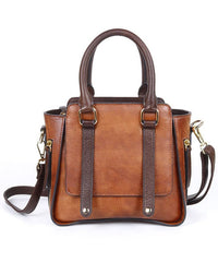 Simple Red Casual Rub color Calf Leather Messenger Bag BGS220210