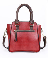 Simple Red Casual Rub color Calf Leather Messenger Bag BGS220210