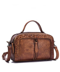 Simple Yellow Rub color Paitings Leather Tote Handbag BGS220210