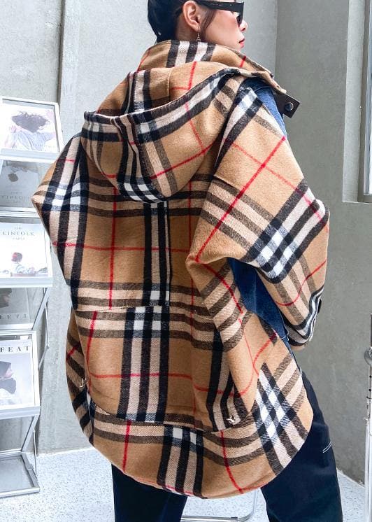 Style hooded patchwork  tunics for women denim blue Plus Size Clothing outwear AT-DJK201105