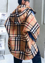Style hooded patchwork  tunics for women denim blue Plus Size Clothing outwear AT-DJK201105