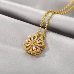 Vintage Lucky Four Leaf Clover Necklaces Charm Jewelry NCJSQ55 Stainless Steel Touchy Style