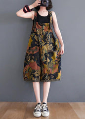 Vintage Navy Print Button Summer Romper dylinoshop