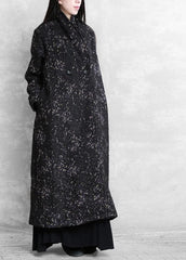 Women black print Plus Size clothes Inspiration pockets fall coat TCT201110