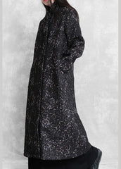Women black print Plus Size clothes Inspiration pockets fall coat TCT201110
