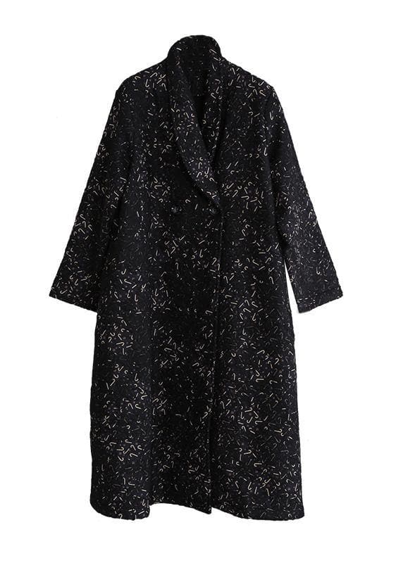 Women black print Plus Size clothes Inspiration pockets fall coat TCT201110