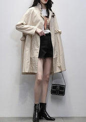 Women nude Plus Size clothes Tutorials Notched Ruffles coat TCT201207