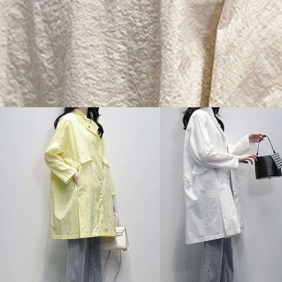 Women nude Plus Size clothes Tutorials Notched Ruffles coat TCT201207