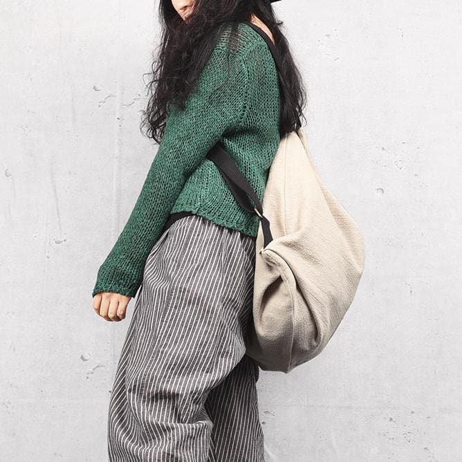 Women's cloth bag, multiple backs, shoulder bag, simple backpack, beige variety bag BGS200801
