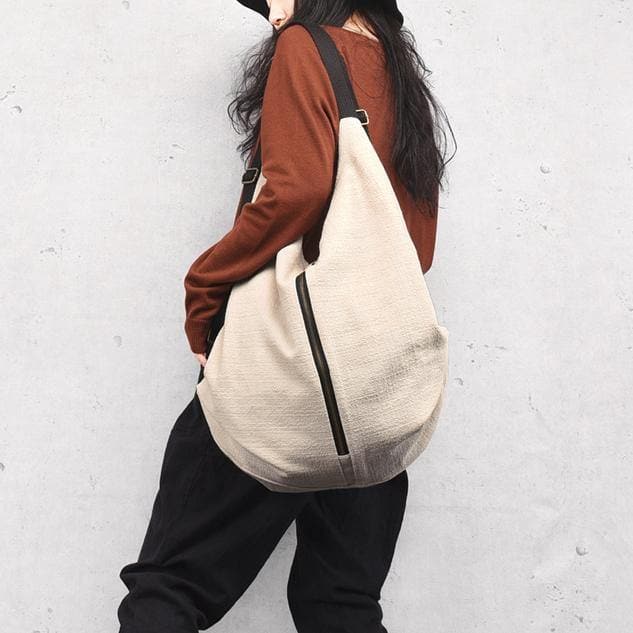 Women's cloth bag, multiple backs, shoulder bag, simple backpack, beige variety bag BGS200801