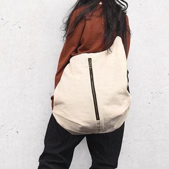 Women's cloth bag, multiple backs, shoulder bag, simple backpack, beige variety bag BGS200801