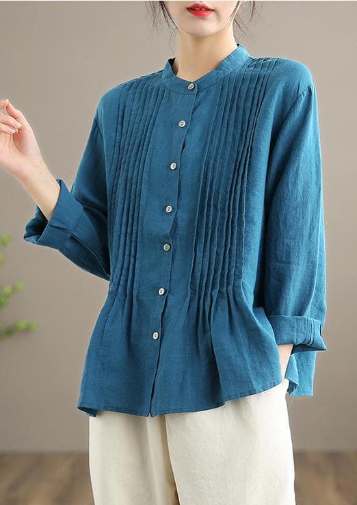Organic White Linen Shirt Tunics Women Ramie Blouse LTP210203