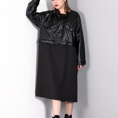 boutique black caftans trendy plus size stand collar gown fine patchwork false two pieces maxi dresses AT-FDM1809911