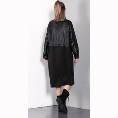 boutique black caftans trendy plus size stand collar gown fine patchwork false two pieces maxi dresses AT-FDM1809911