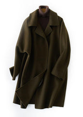 boutique brown Woolen Coat Women trendy plus size Jackets & Coats straight coat lapel collar TCT190821
