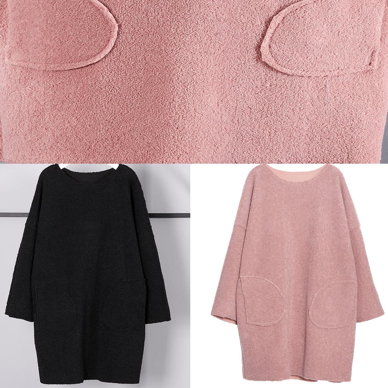 boutique pink blouse trendy plus size O neck traveling clothing fine pockets clothing tops AT-LTP181010